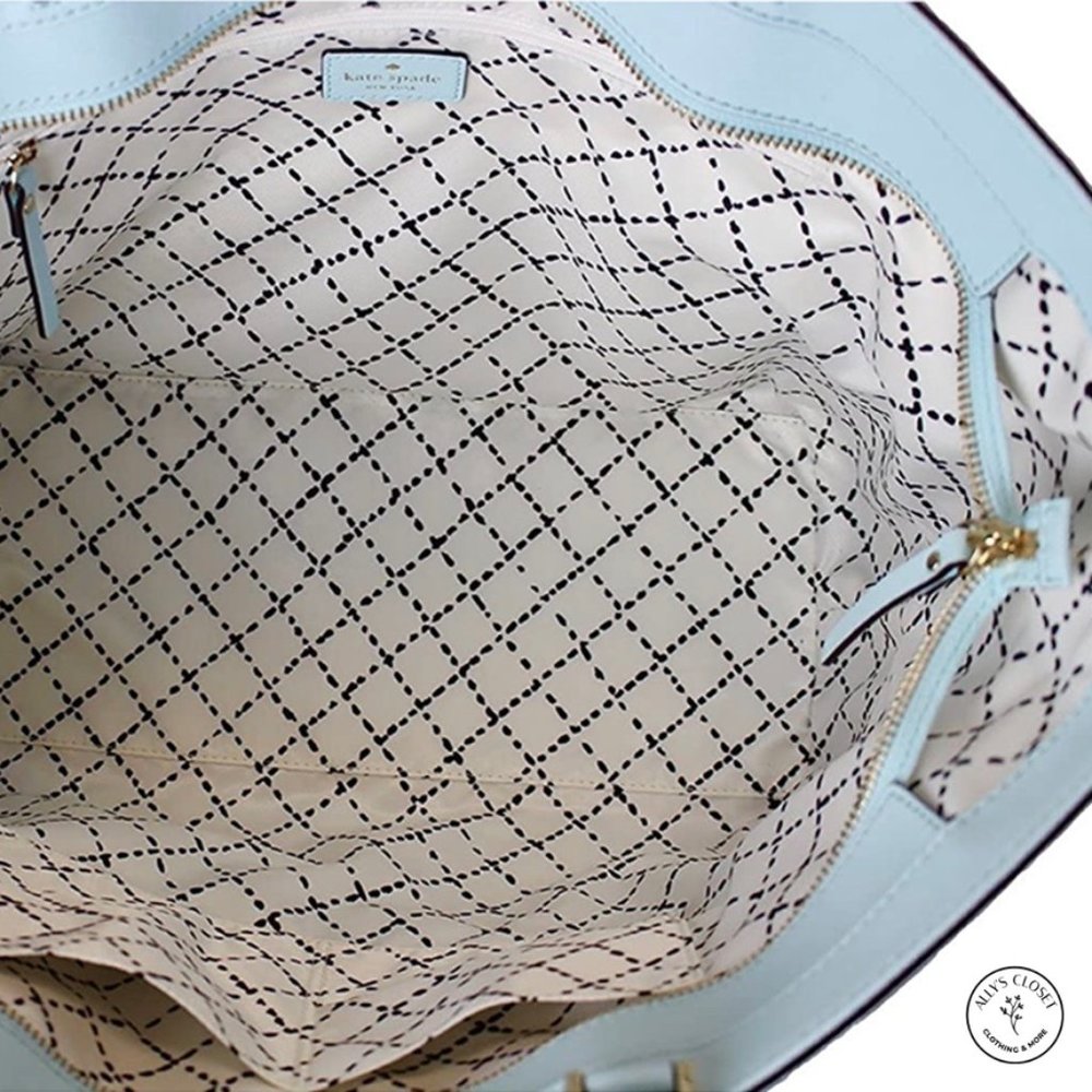 Kate Spade Pale Blue Large Leather Tote - Picture 3 of 6